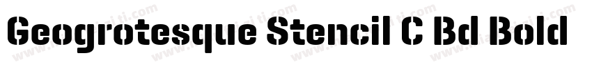 Geogrotesque Stencil C Bd Bold字体转换
